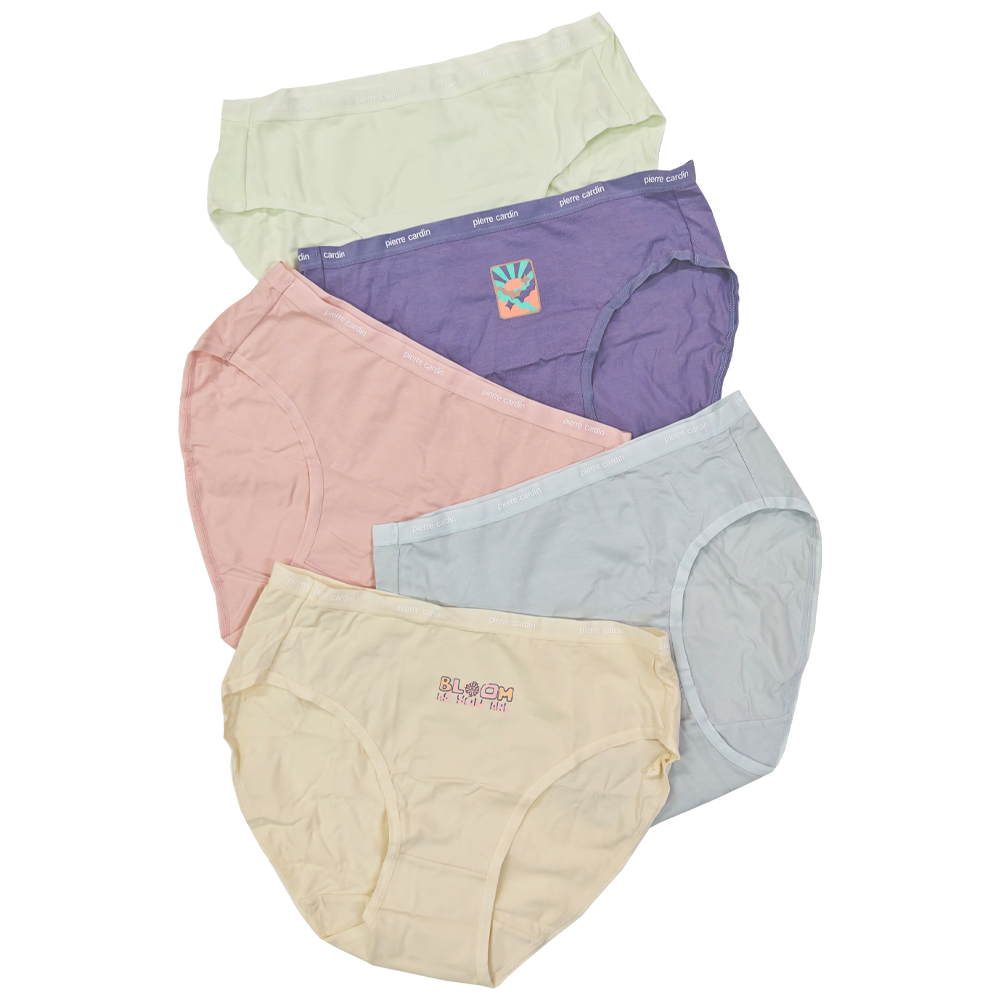 5pcs Groovy Space Comfort Cotton Midi Panty 505-7546