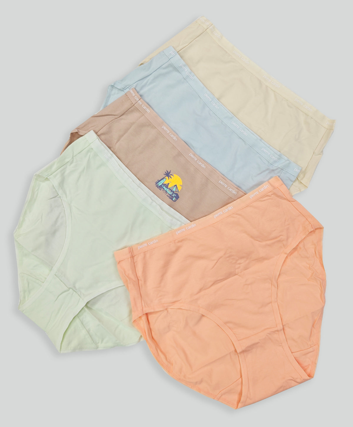 5pcs Relaxing Heaven Comfort Cotton Highwaist Panty 505-7550