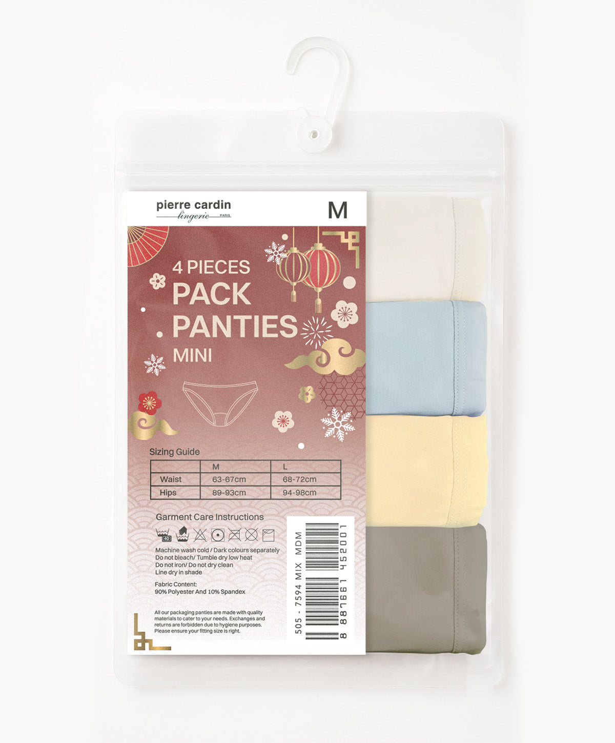 4PC Pack Scandi-boho Comfort Smooth Mini Panty 505-7594