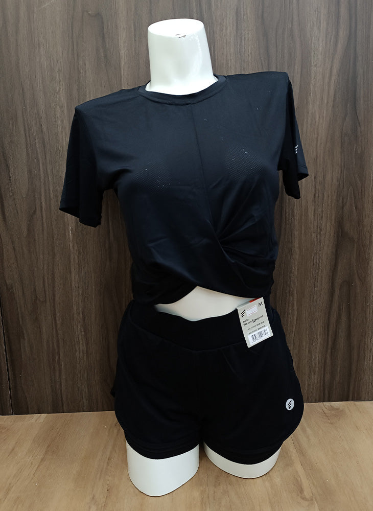 Energized Women's Twisted Front Cropped Sports Tee 801-100097