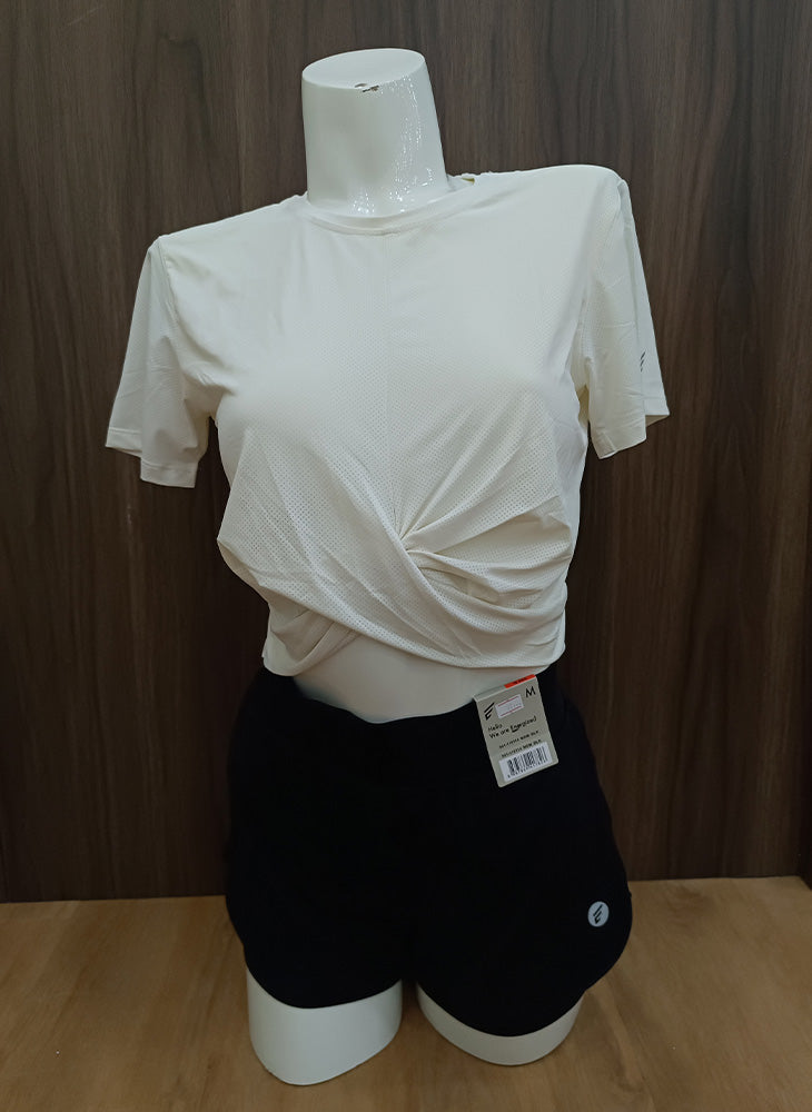 Energized Women's Twisted Front Cropped Sports Tee 801-100097