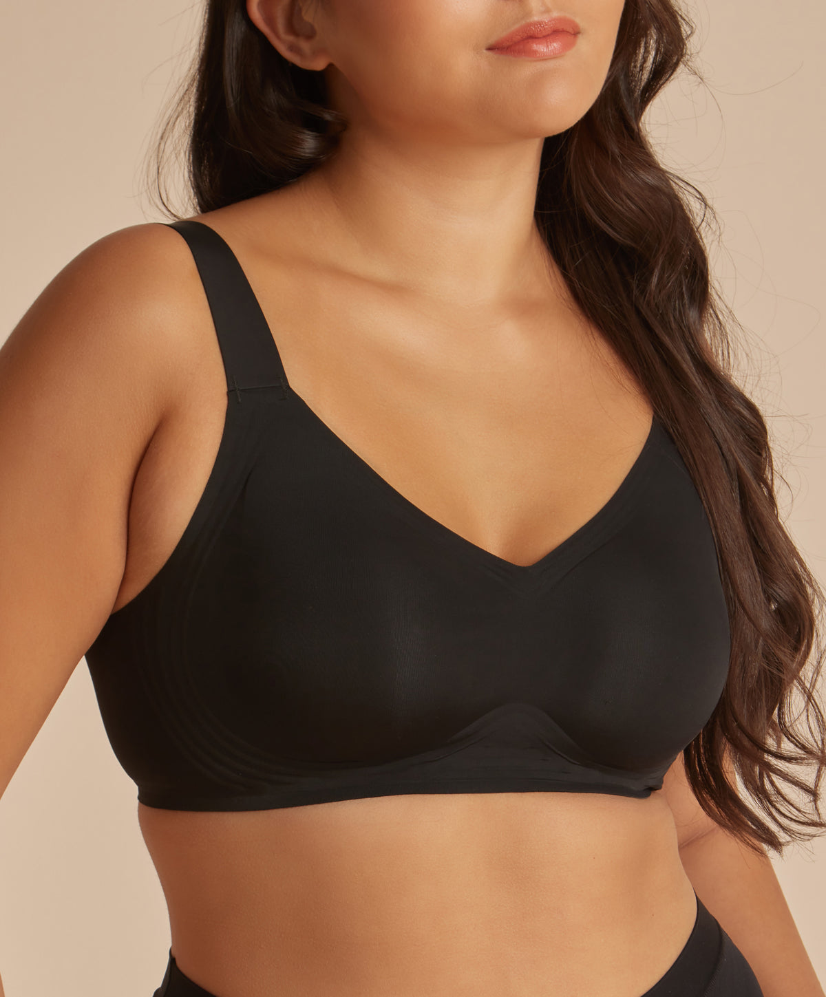 Next To Skin Seam Free Full Coverage V-Neck Bralette (new color) 209-2928B
