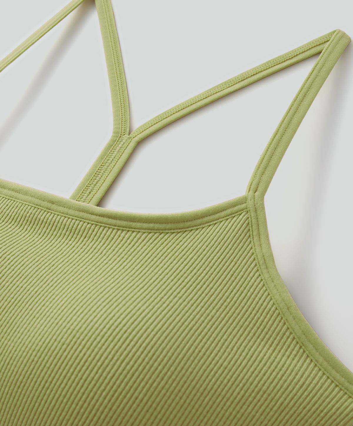 Neon Green Cotton Overlap Bralette Design by Mati at Pernia's Pop Up Shop  2024