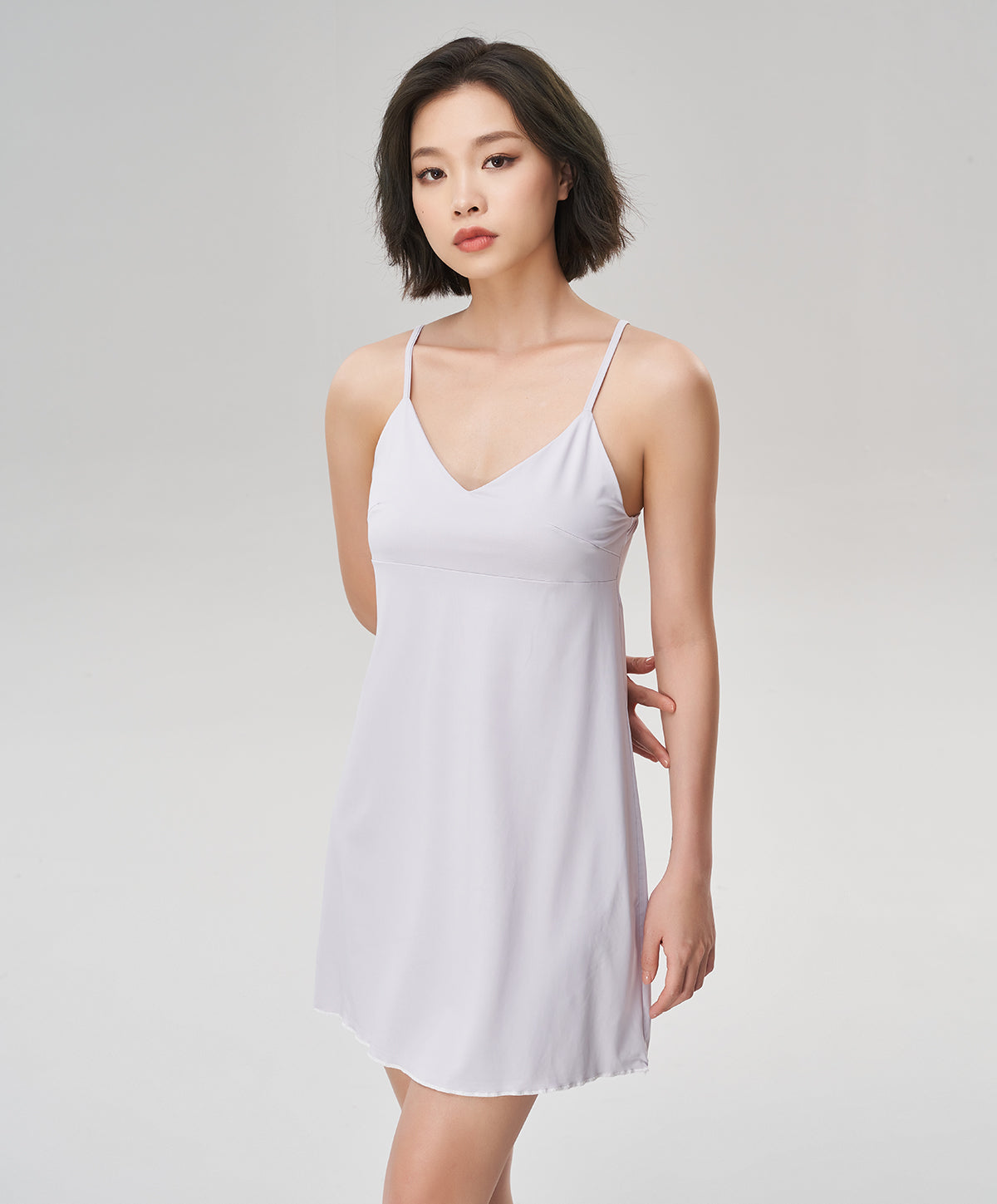 V-neck chiffon slip dress, Miiyu, Shop Women's Slips & Shapewear Online