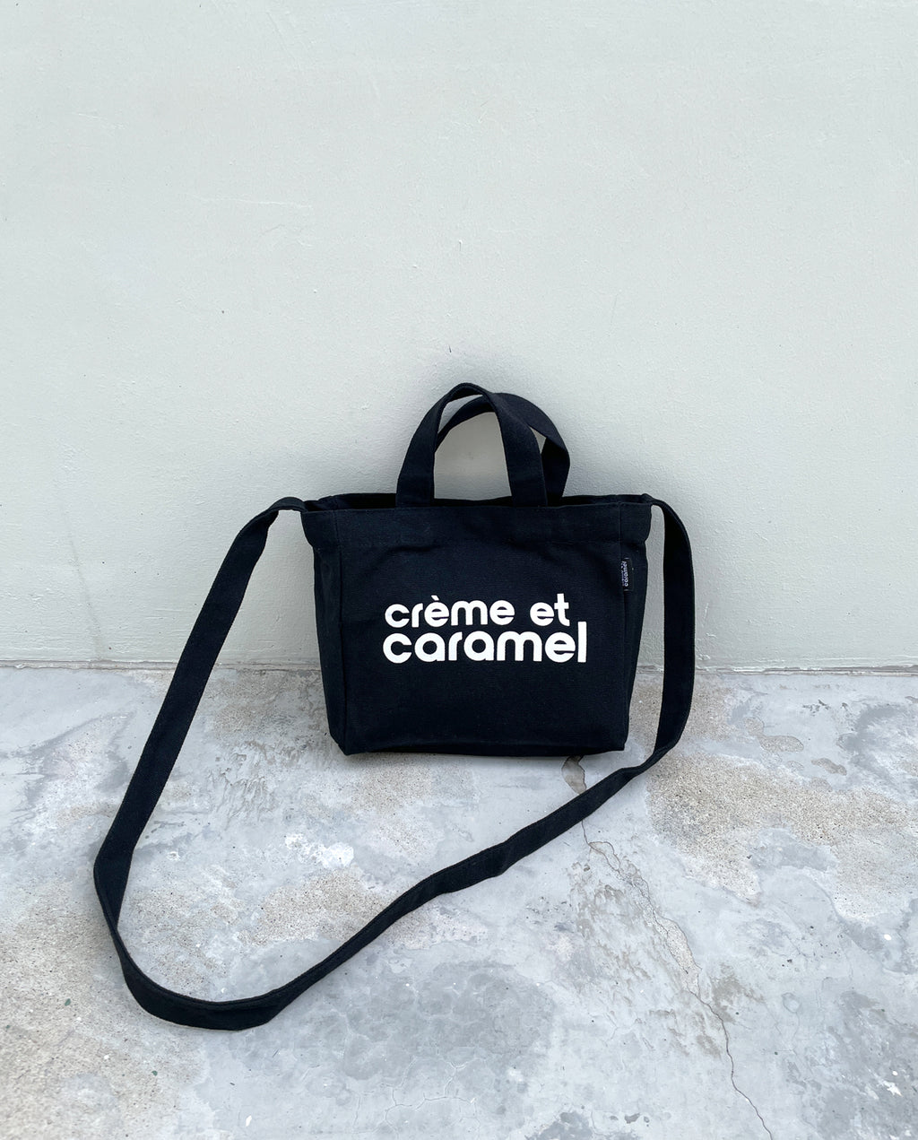 Creme et Caramel Cross-Body Canvas Tote Bag CC9-1306