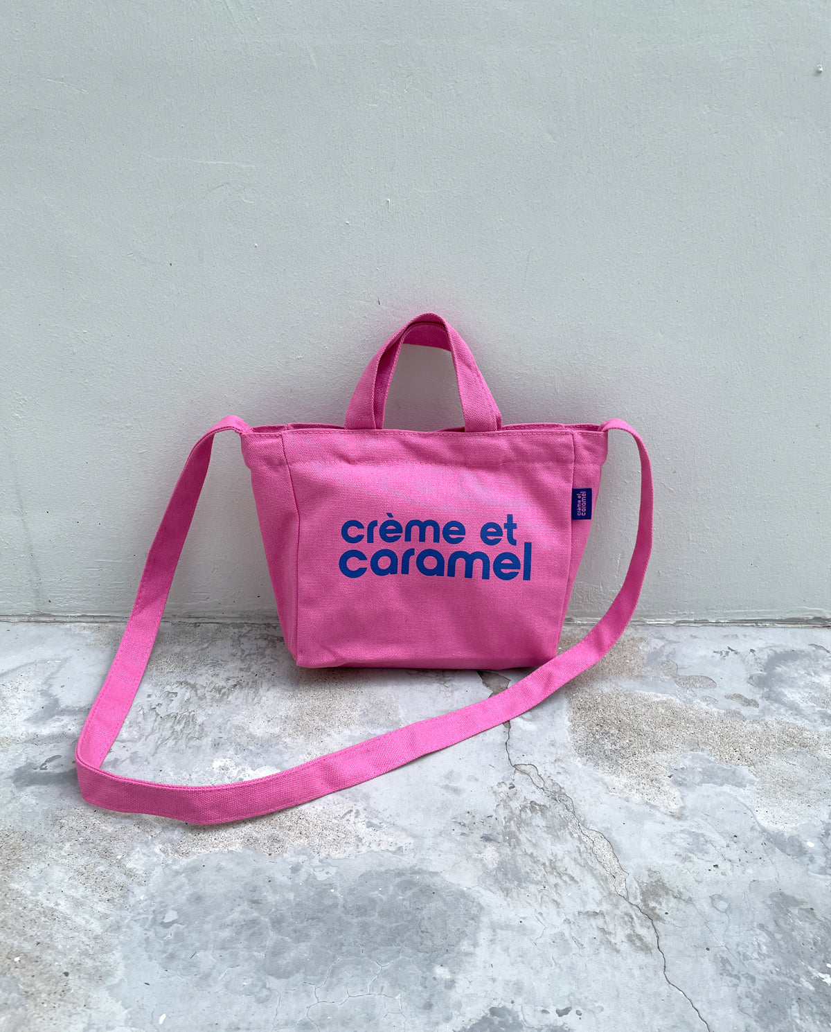 Creme et Caramel Cross-Body Canvas Tote Bag CC9-1306