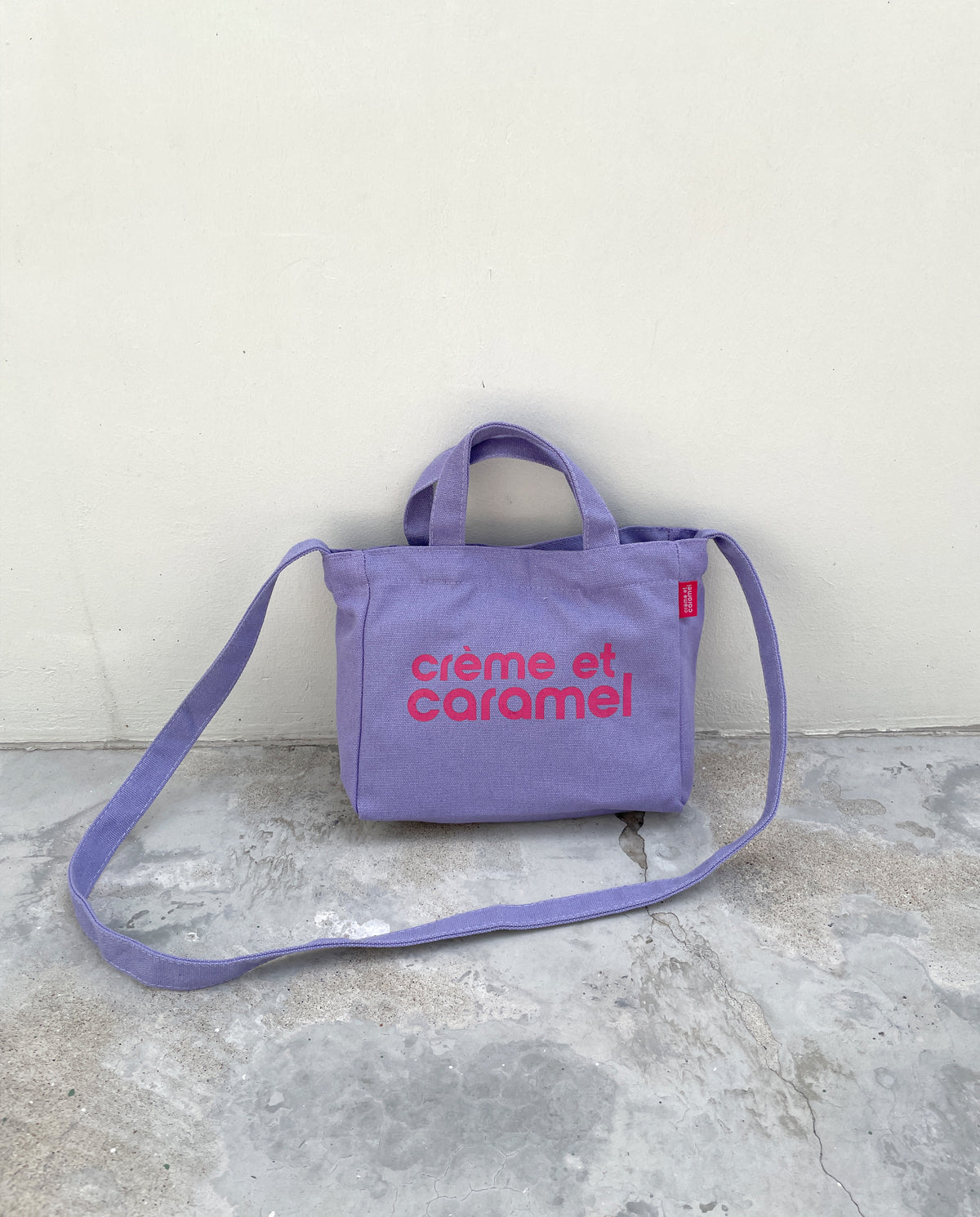 Creme et Caramel Cross-Body Canvas Tote Bag CC9-1306