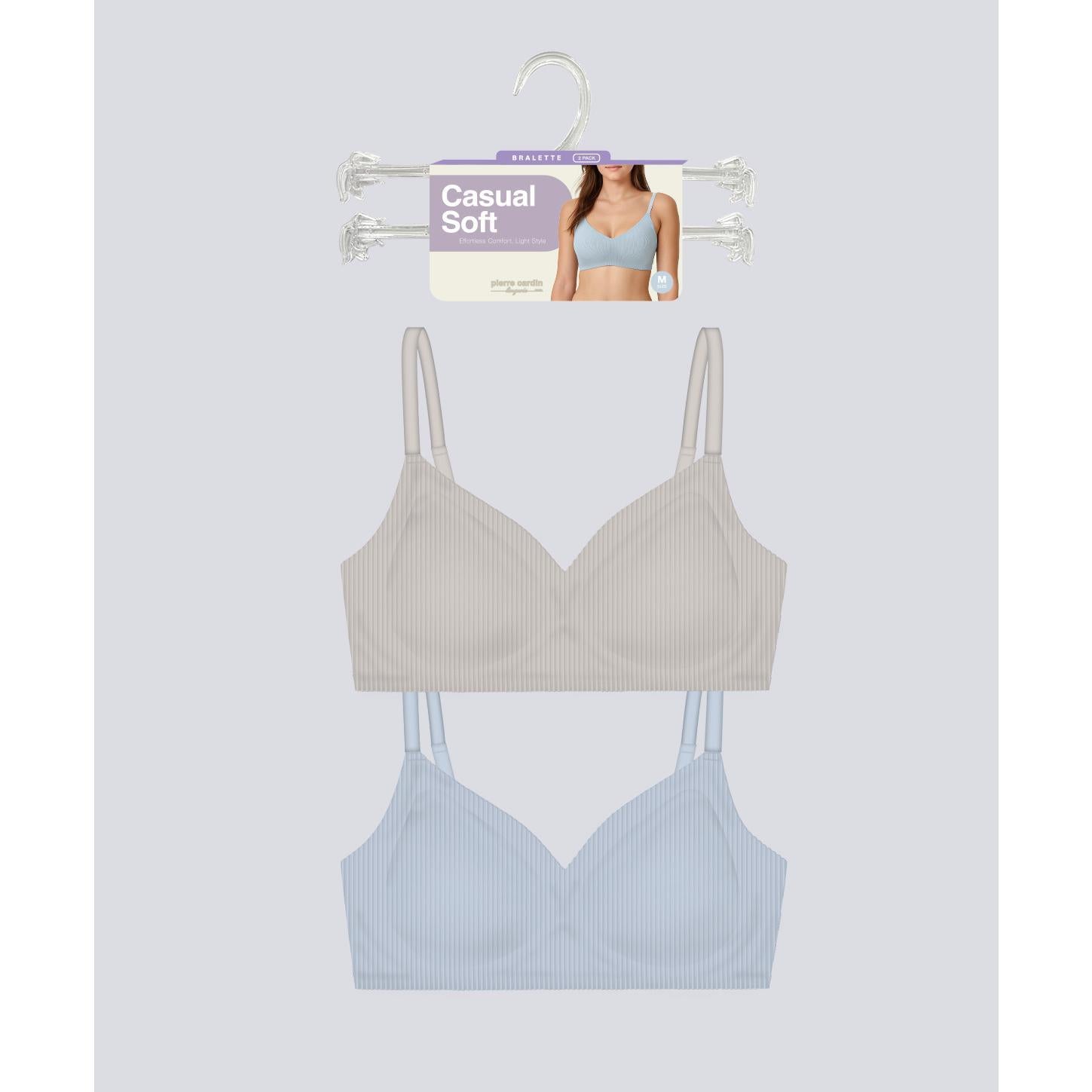 Pierre Cardin 2pcs Pack- Casual Soft Comfort Wireless Bralette  607-62558