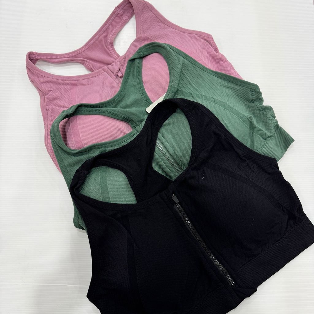 Energized Everyday Front Zip Racer-Back Sports Bra EZ2-1108S
