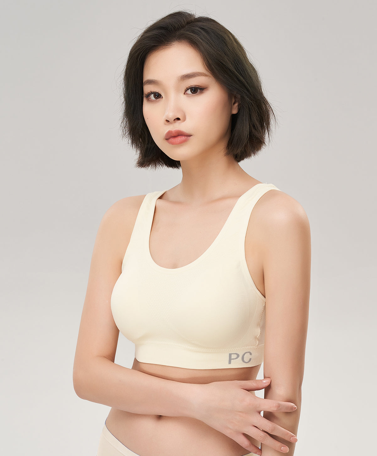 Women comfortable bra / sports bra / free size / skin color - ships from  Malaysia